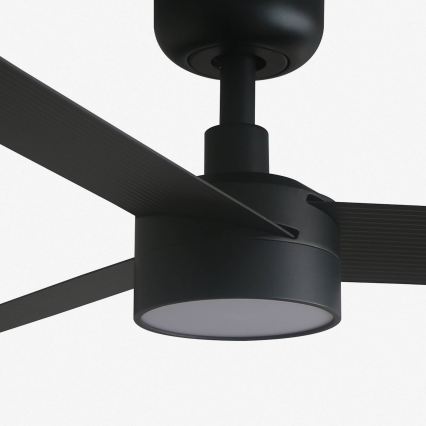 FARO 34289WT1S - Ventilador de techo LED regulable CRUISER S LED/18W/230V 2700/3000/4000K Ø106 cm negro Wi-Fi Tuya + mando a distancia