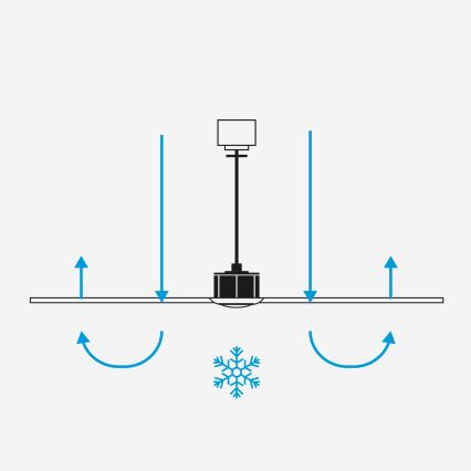 FARO 34289WT1S - Ventilador de techo LED regulable CRUISER S LED/18W/230V 2700/3000/4000K Ø106 cm negro Wi-Fi Tuya + mando a distancia