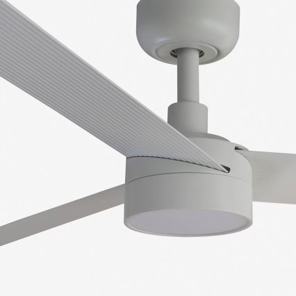 FARO 34290WT1S - Ventilador de techo LED regulable CRUISER L LED/18W/230V 2700/3000/4000K Ø 132 cm blanco Wi-Fi Tuya + mando a distancia