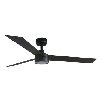 FARO 34291WT1S - Ventilador de techo LED regulable CRUISER L LED/18W/230V 2700/3000/4000K diámetro 132 cm negro Wi-Fi Tuya + mando a distancia
