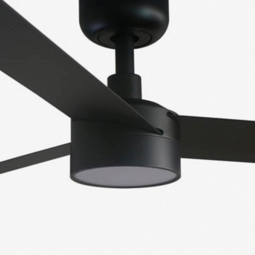 FARO 34291WT1S - Ventilador de techo LED regulable CRUISER L LED/18W/230V 2700/3000/4000K diámetro 132 cm negro Wi-Fi Tuya + mando a distancia