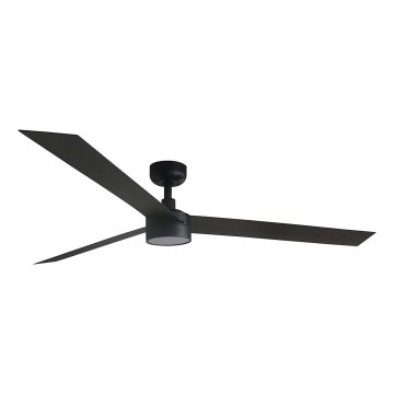FARO 34293WT1S - Ventilador de techo LED regulable CRUISER XL LED/18W/230V 2700/3000/4000K diámetro 160 cm negro Wi-Fi Tuya + mando a distancia