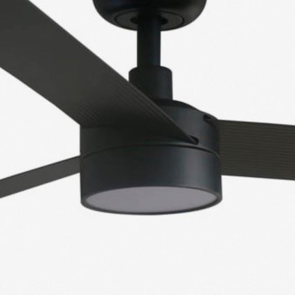 FARO 34293WT1S - Ventilador de techo LED regulable CRUISER XL LED/18W/230V 2700/3000/4000K diámetro 160 cm negro Wi-Fi Tuya + mando a distancia