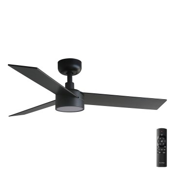 FARO 34296-1TW - Ventilador de techo LED regulable RUDDER S LED/18W/230V 2700/3000/4000K Ø 106 cm negro + mando a distancia