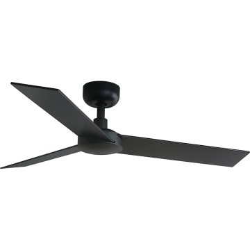 FARO 34296WT - Ventilador de techo RUDDER S negro/marrón diá. 106 cm Wi-Fi Tuya + control remoto