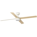 FARO 34355WT-1TW - Ventilador de techo LED regulable RUDDER L LED/18W/230V 2700/4350/6000K blanco/beige diá. 132 cm Wi-Fi Tuya + control remoto