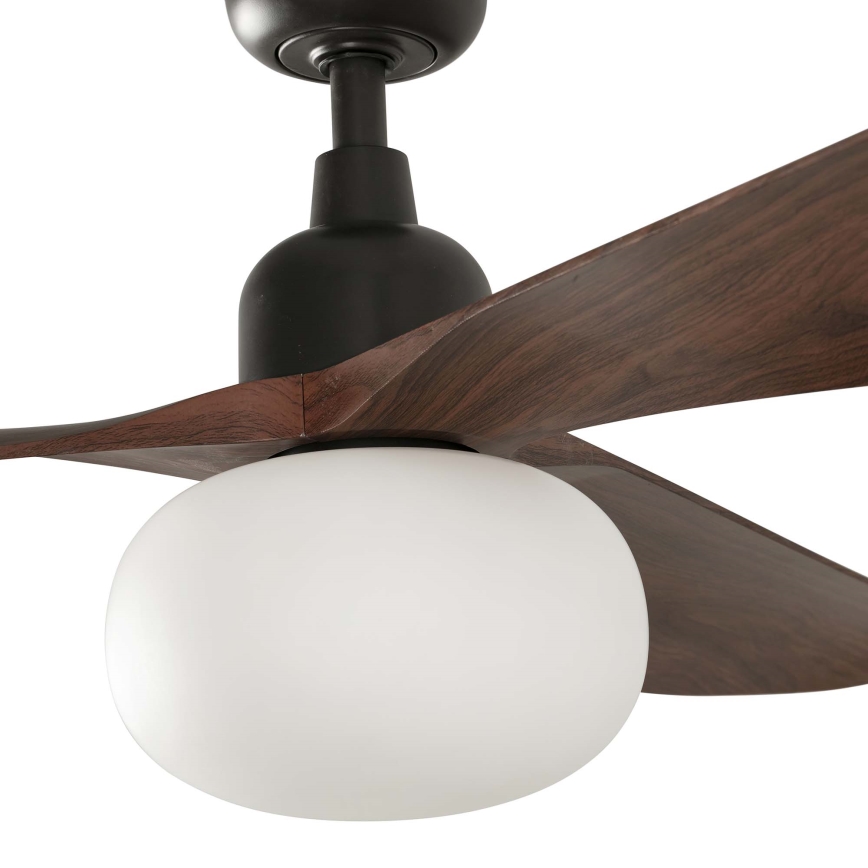 FARO 34362WT-11L - Ventilador de techo OUTWOOD L 1xE27/15W/230V marrón/negro Ø 150 cm Wi-Fi Tuya IP44 + control remoto
