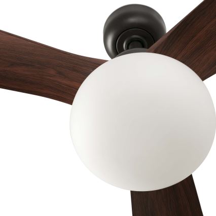 FARO 34362WT-11L - Ventilador de techo OUTWOOD L 1xE27/15W/230V marrón/negro Ø 150 cm Wi-Fi Tuya IP44 + control remoto