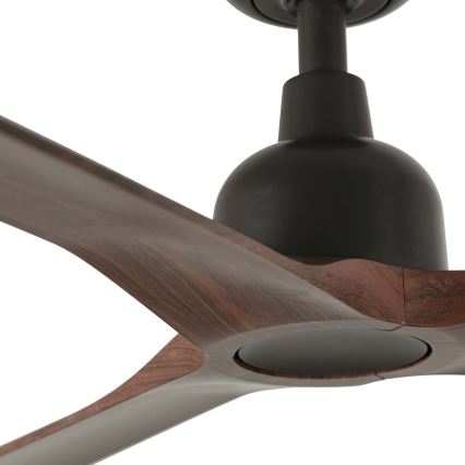 FARO 34362WT - Ventilador de techo OUTWOOD L marrón/negro Ø 150 cm Wi-Fi Tuya IP44 + control remoto