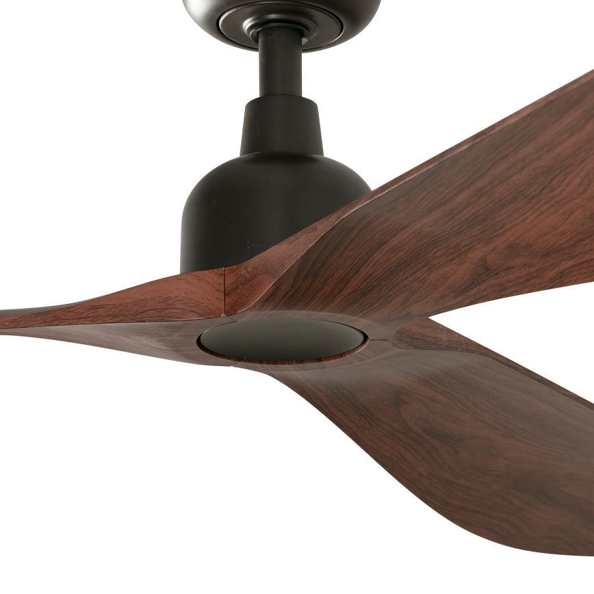 FARO 34362WT - Ventilador de techo OUTWOOD L marrón/negro Ø 150 cm Wi-Fi Tuya IP44 + control remoto