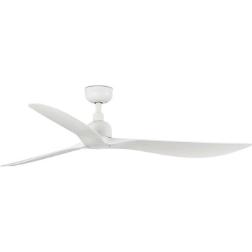 FARO 34363WT - Ventilador de techo OUTWOOD L blanco, diámetro 150 cm, Wi-Fi Tuya, IP44 + mando a distancia