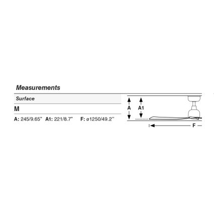 FARO 34370 - Ventilador de techo MARINE M Ø 125 cm marrón/blanco IP44 + mando a distancia