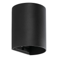 FARO 40523 - Aplique SOLE 1xGU10/8W/230V negro redondeado
