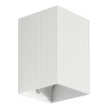 FARO 40534 - Aplique SOLE 1xGU10/8W/230V blanco festoneado cuadrado