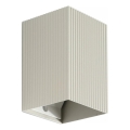 FARO 40536 - Aplique SOLE 1xGU10/8W/230V gris festoneado cuadrado