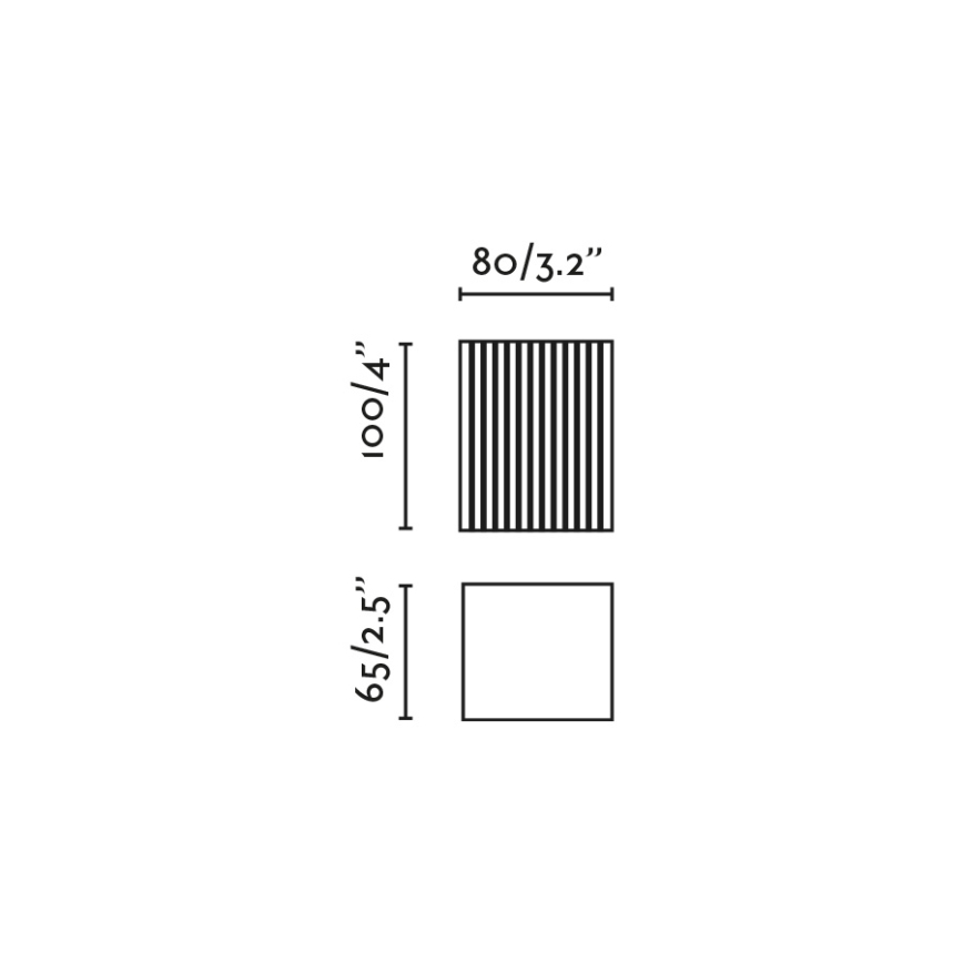 FARO 40536 - Aplique SOLE 1xGU10/8W/230V gris festoneado cuadrado