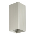 FARO 40567 - Aplique SOLE 2xGU10/8W/230V gris festoneado cuadrado