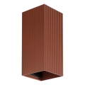 FARO 40568 - Aplique SOLE 2xGU10/8W/230V color ladrillo festoneado cuadrado