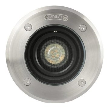 FARO 70310 - Luminaria empotrable de exterior resistente al tráfico GEISER 1xGU10/8W/230V IK08 IP67 acero inoxidable