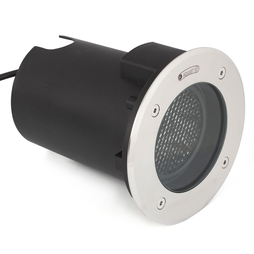 FARO 70310 - Luminaria empotrable de exterior resistente al tráfico GEISER 1xGU10/8W/230V IK08 IP67 acero inoxidable
