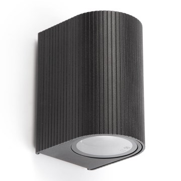 FARO 70322 - Aplique de pared exterior ESTELA 1xGU10/5W/230V IP65 negro
