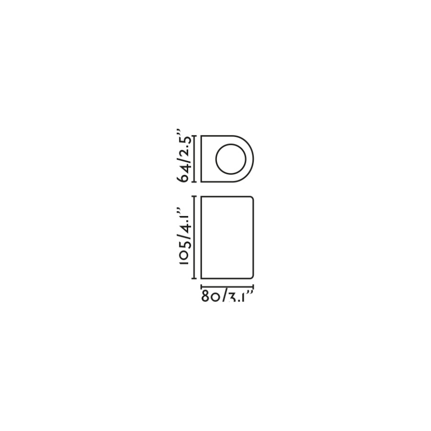 FARO 70322 - Aplique de pared exterior ESTELA 1xGU10/5W/230V IP65 negro