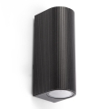 FARO 70327 - Aplique de pared exterior ESTELA 2xGU10/5W/230V IP65 negro