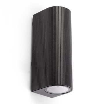FARO 70327 - Aplique de pared exterior ESTELA 2xGU10/5W/230V IP65 negro