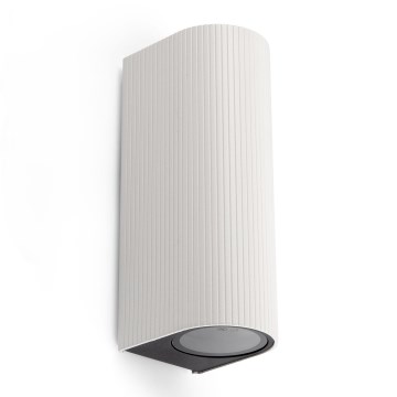 FARO 70328 - Aplique de pared para exterior ESTELA 2x GU10/5W/230V IP65 blanco
