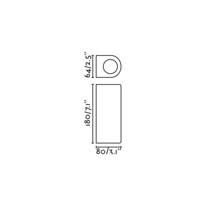 FARO 70328 - Aplique de pared para exterior ESTELA 2x GU10/5W/230V IP65 blanco