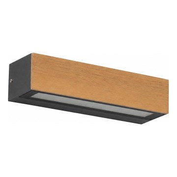 FARO 71898 - Aplique de pared exterior LED LAKO LED/8W/230V IP65 negro/madera