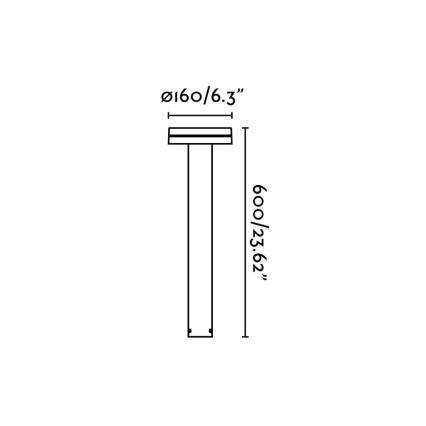 FARO 71949 - Lámpara LED de exterior ESPOT LED/9W/230V 2200/2700/3200/4000K IK07 IP65 60 cm marrón