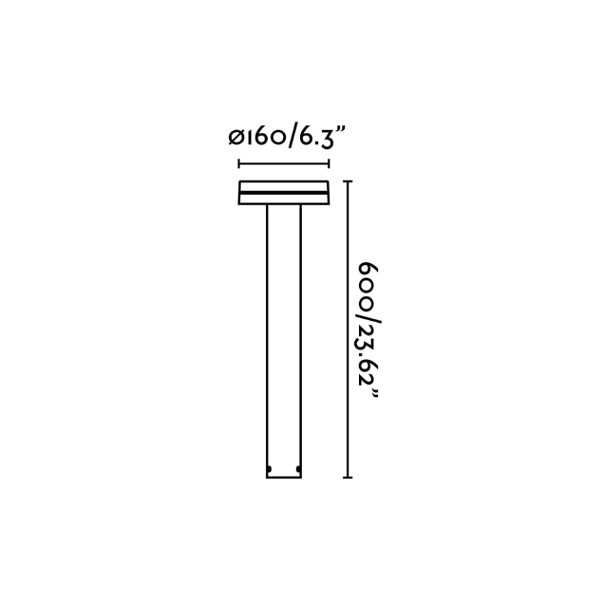 FARO 71949 - Lámpara LED de exterior ESPOT LED/9W/230V 2200/2700/3200/4000K IK07 IP65 60 cm marrón