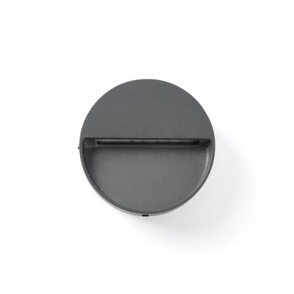 FARO 71960 - Luminaria LED para escalera DUNE LED/3W/230V 2200/2700/3200/4000K IP65 antracita redonda