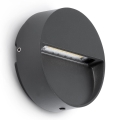 FARO 71960 - Luminaria LED para escalera DUNE LED/3W/230V 2200/2700/3200/4000K IP65 antracita redonda