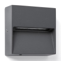 FARO 71963 - Luminaria LED para escalera DUNE LED/3W/230V 2200/2700/3200/4000K IP65 antracita cuadrada