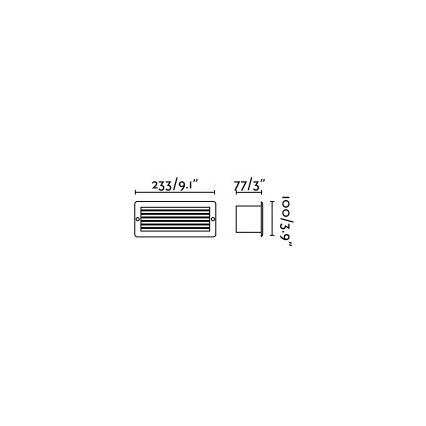 FARO 72095 - Lámpara empotrable LED exterior STRIPE-1 LED/5W/230V IP54