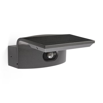 FARO 74456 - Aplique solar de pared LED con sensor LUMA LED/5W/3,7/230V IP65 antracita