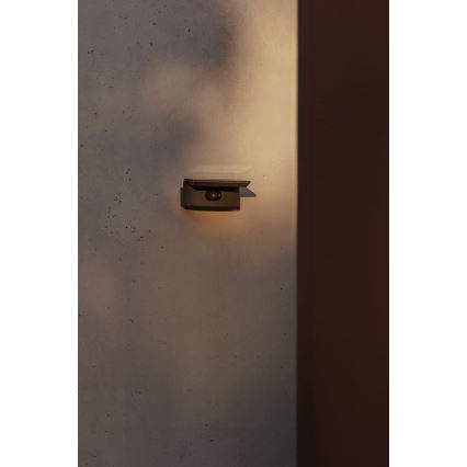FARO 74456 - Aplique solar de pared LED con sensor LUMA LED/5W/3,7/230V IP65 antracita
