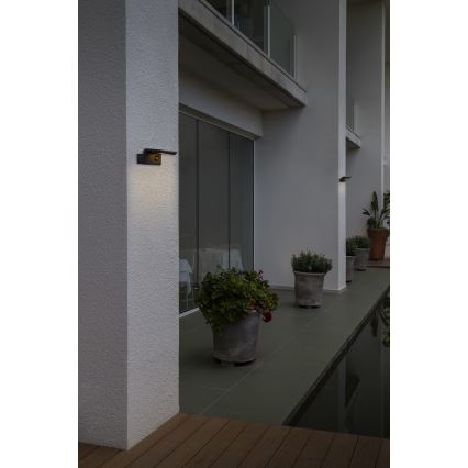 FARO 74456 - Aplique solar de pared LED con sensor LUMA LED/5W/3,7/230V IP65 antracita