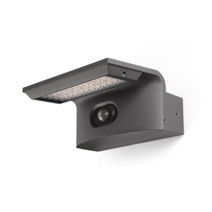FARO 74456 - Aplique solar de pared LED con sensor LUMA LED/5W/3,7/230V IP65 antracita