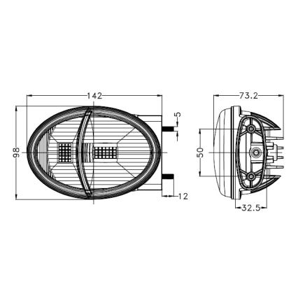 Faro delantero LED para tractor LED/102W/10-30V IP69 5700K