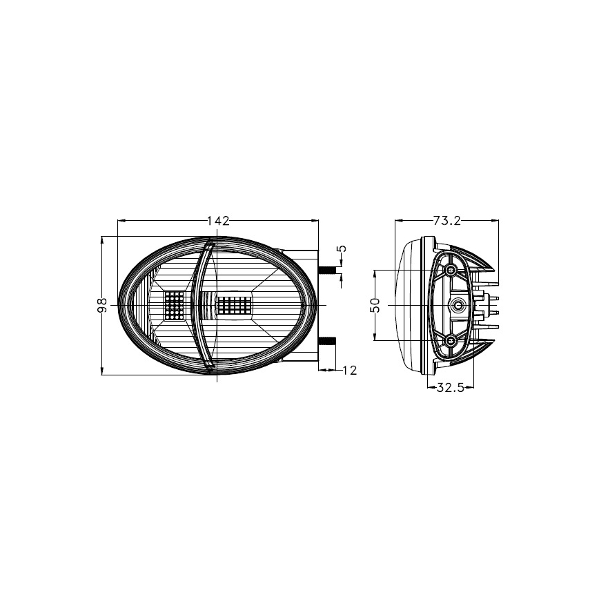 Faro delantero LED para tractor LED/102W/10-30V IP69 5700K