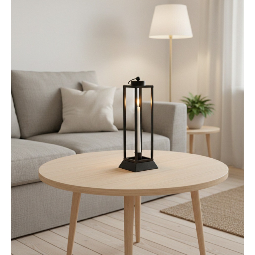 Farol decorativo HALL 34 cm negro