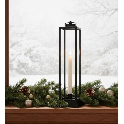 Farol decorativo HALL 34 cm negro
