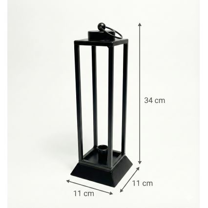 Farol decorativo HALL 34 cm negro