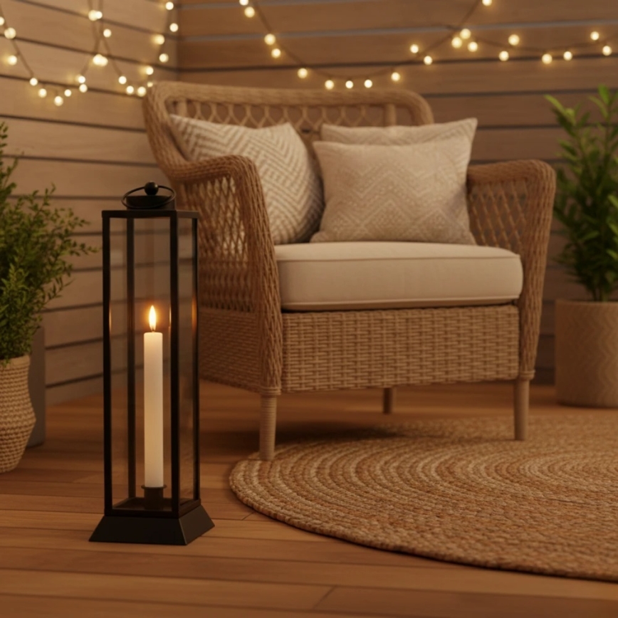 Farol decorativo HALL 39,5 cm negro