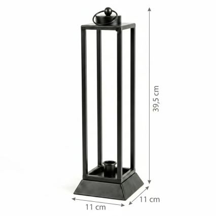 Farol decorativo HALL 39,5 cm negro