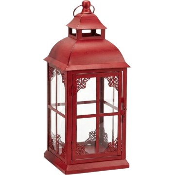 Farol decorativo REDY 42 cm rojo