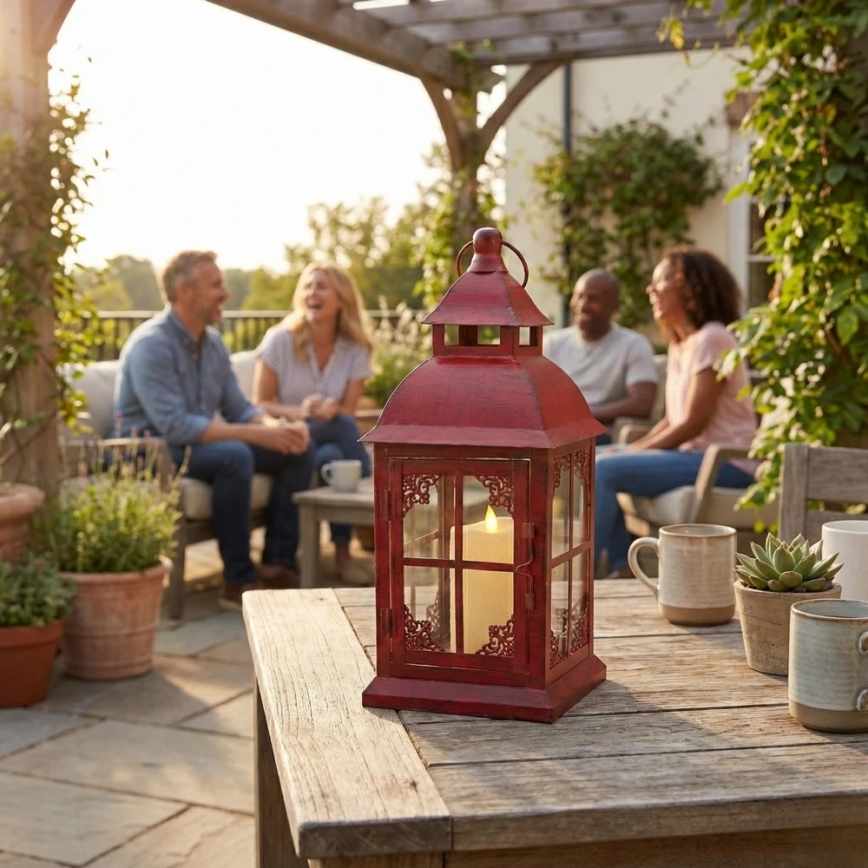 Farol decorativo REDY 42 cm rojo